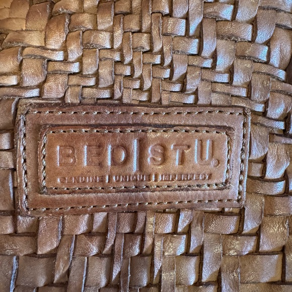 Bed Stu Tan Woven Leather Shoulder Bag - Picture 3 of 5